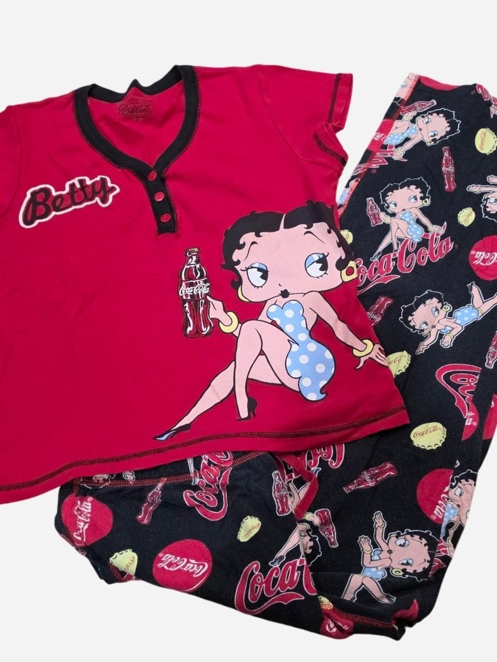 Coca Cola Betty Boop Red and Black  Pajama Set